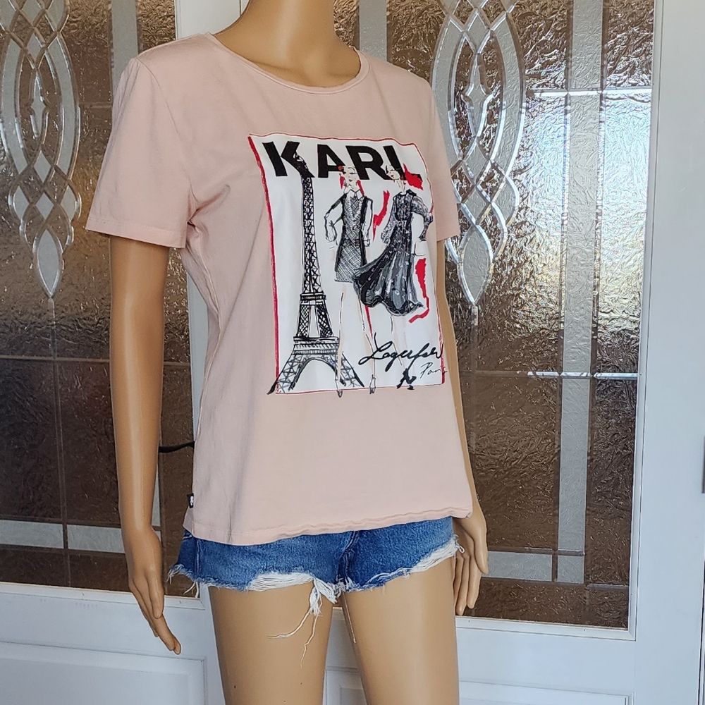 KARL LAGERFELD PARIS TEE SZ M - Picture 7 of 16